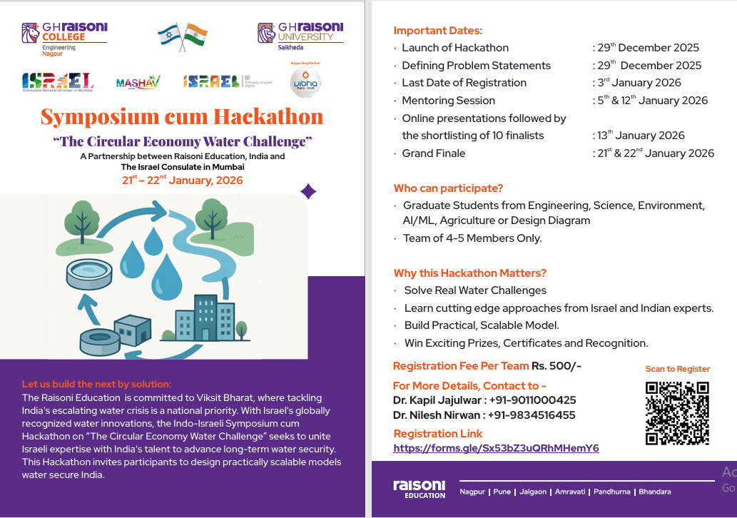 JOIN THE INDO-ISRAELI WATER REVOLUTION!